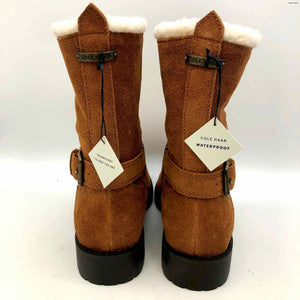 COLE HAAN Rust Brown Beige Suede Waterproof Shoe Size 6 Boots