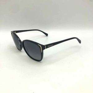 PRADA Black Gold Polarized Pre Loved Sunglasses