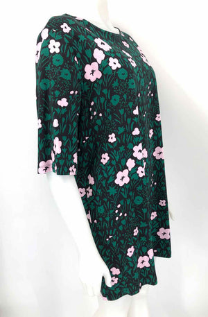 MARIMEKKO Green & Black Pink Cotton Floral Tunic Size LARGE  (L) Top