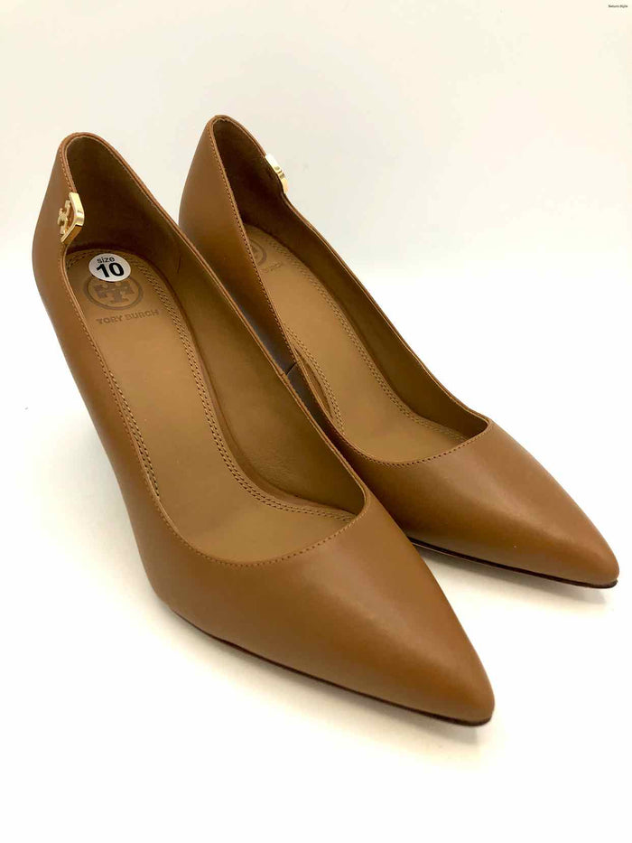 TORY BURCH Tan Leather Pointed Toe Heels Shoe Size 10 Shoes