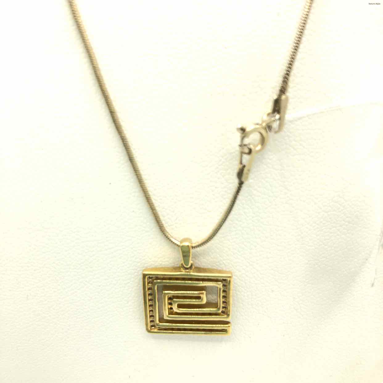 GK8 14K Gold Greek Key Necklace | Royal Chain Group