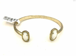 KENDRA SCOTT White Goldtone Faceted Bracelet