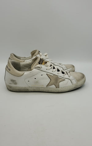 GOLDEN GOOSE White Beige Multi Leather Sneaker Shoe Size 38 US: 7-1/2 Shoes