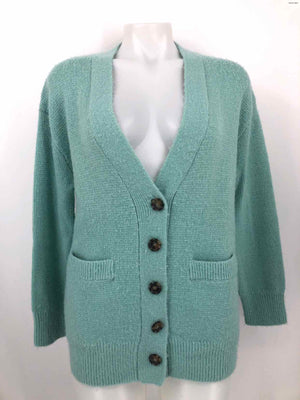 RE/DONE Mint Green Wool Blend Cardigan Size X-SMALL Sweater