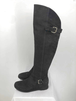 NAPOLEONI Smoky Gray Suede Leather Knee High Shoe Size 36 US: 6 Boots