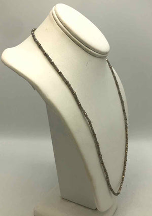 Labradorite Sterling Silver Beaded 24" ss Necklace