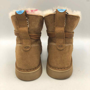 UGG Tan Shearling & Suede Ankle Boot Shoe Size 6 Boots