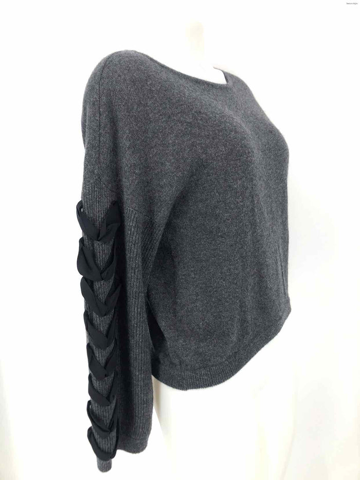 CLUB MONACO Gray Black Woven Pattern Pullover Size X-SMALL Sweater
