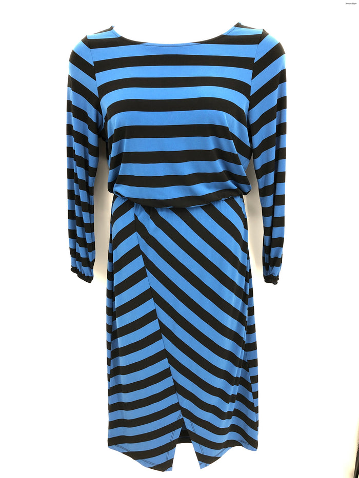 LEOTA Blue Black Stripe Size MEDIUM (M) Dress