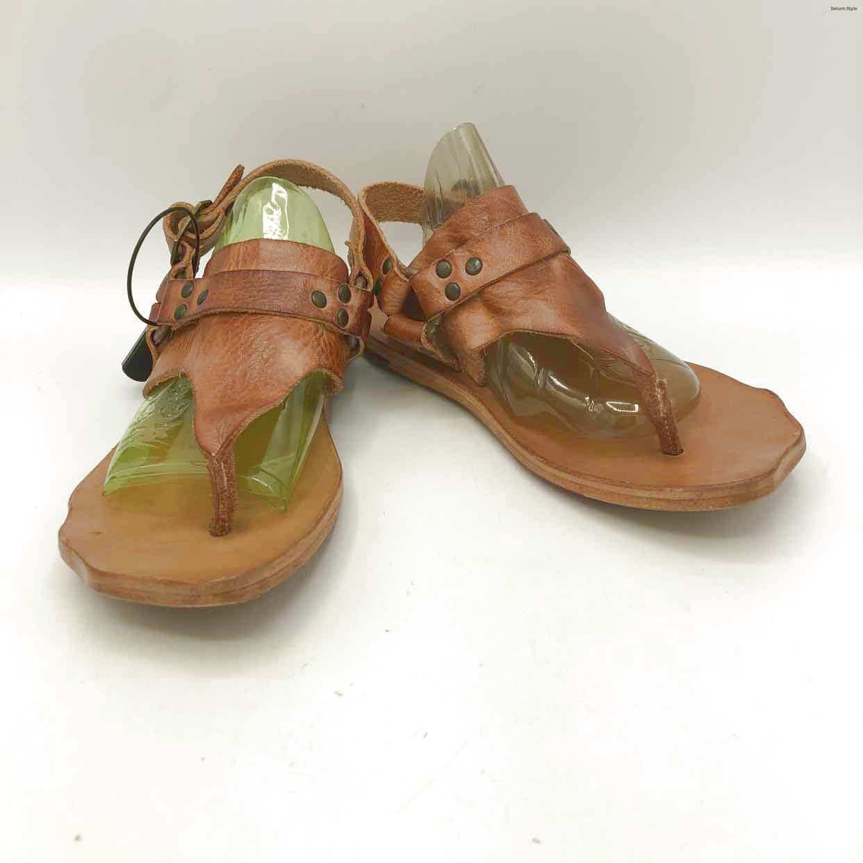 Pind rigdom Sølv BED STU Brown Tan All Leather Made in Mexico Thong Sandal Shoe Size 8 –  ReturnStyle