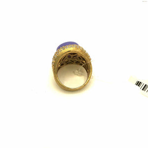 RIVKA FRIEDMAN Lavender 18K Gold Plated Faceted Ring Sz 7
