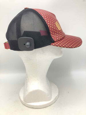 GUCCI Red/Black Gold Leather Stars Cap LARGE  (L) Hat