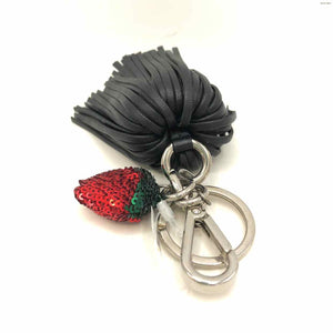 ALTUZARRA Black Red Leather Key Chain