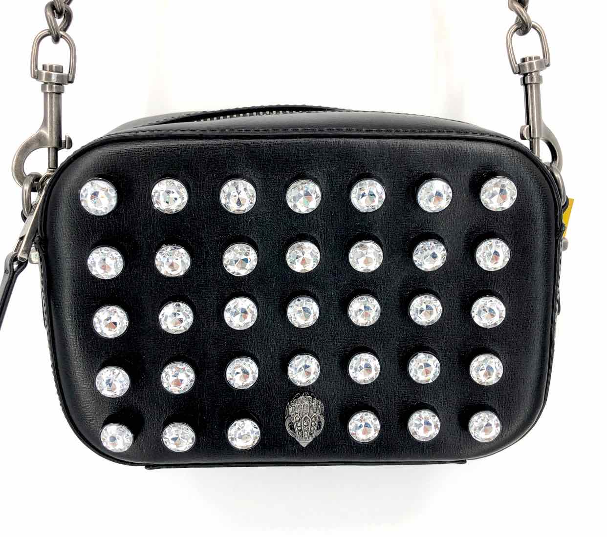 Juicy Couture Black Leather Studded Crossbody Purse Bag Gold Hardware &  Chain | eBay