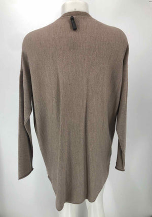 EILEEN FISHER Mocha Brown Merino Wool Cardigan Size MEDIUM (M) Sweater