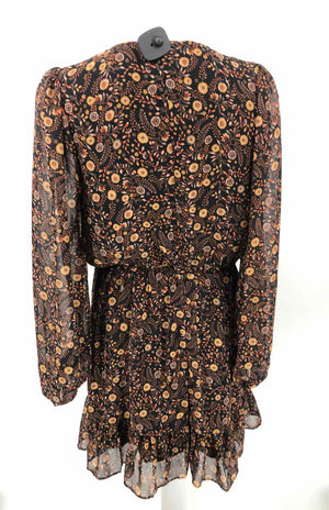 EVEREVE Yellow Black Floral Size SMALL (S) Dress