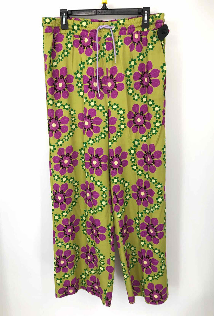 WU'SIDE Lime Green Purple Floral Size LARGE  (L) Pants
