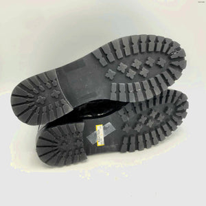 J CREW Brown Leather Mock Croc Combat Shoe Size 9 Boots