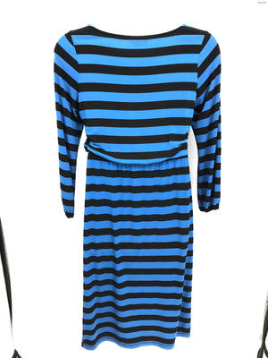 LEOTA Blue Black Stripe Size MEDIUM (M) Dress