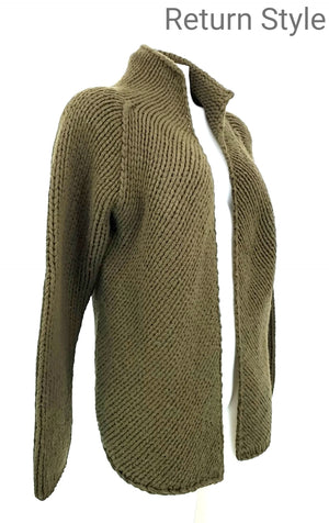 SUNDANCE Olive Merino Wool Longsleeve Women Size LARGE  (L) Jacket