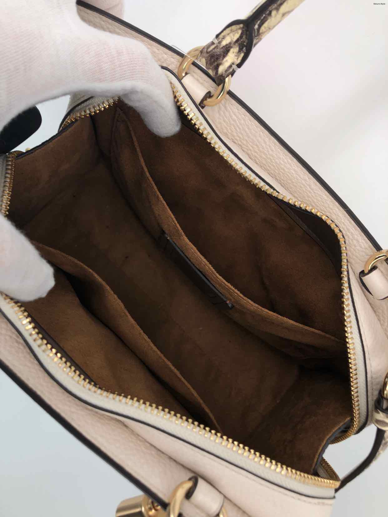 COACH Brown/Mini Signature Large Flap Satchel Handbag - Women's handbags