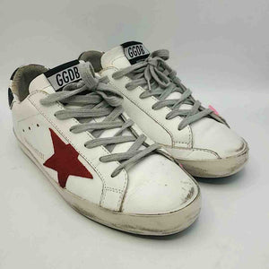 GOLDEN GOOSE Off White Red & Black Star Sneaker Shoe Size 37 US: 7 Shoes