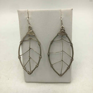 Wire Wrapped Leaf Sterling Silver ss Earrings