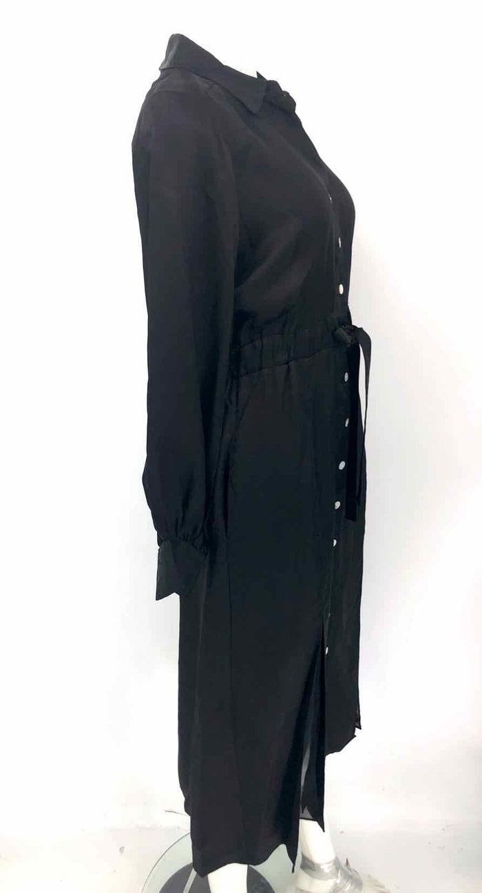 CINQ A SEPT Black Cupro Midi Size 0  (XS) Dress