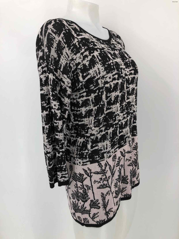 WEEKEND by MAX MARA Black White Woven Pullover Size MEDIUM (M) Top