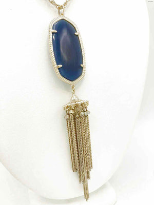 KENDRA SCOTT Blue Goldtone Tassell Necklace