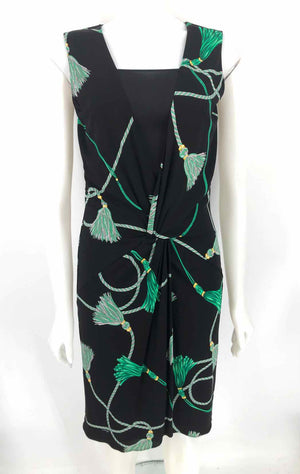 GUCCI Black Green Tassels Size MEDIUM (M) Dress