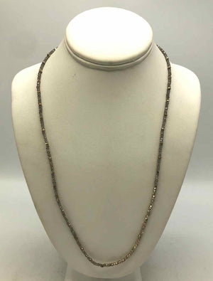 Labradorite Sterling Silver Beaded 24" ss Necklace