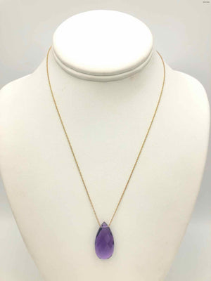 AMELIA ROSE DESIGN Gold Plate Amethyst ss Necklace
