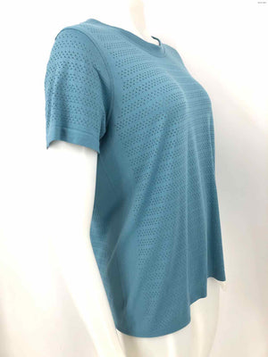 LULULEMON Blue cut out Short Sleeves Size 10  (M) Activewear Top