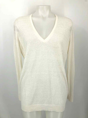 THEORY White Knit Longsleeve Size LARGE  (L) Top