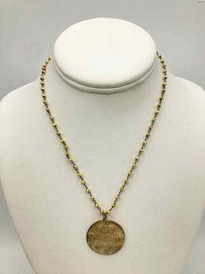 BARONI Goldtone Pre Loved Medallion ss Necklace