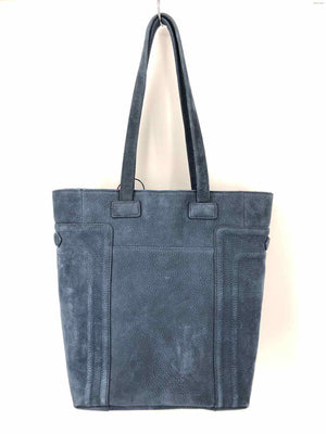 HAMMITT Blue Gold Suede Has Tag Studded Tote Purse