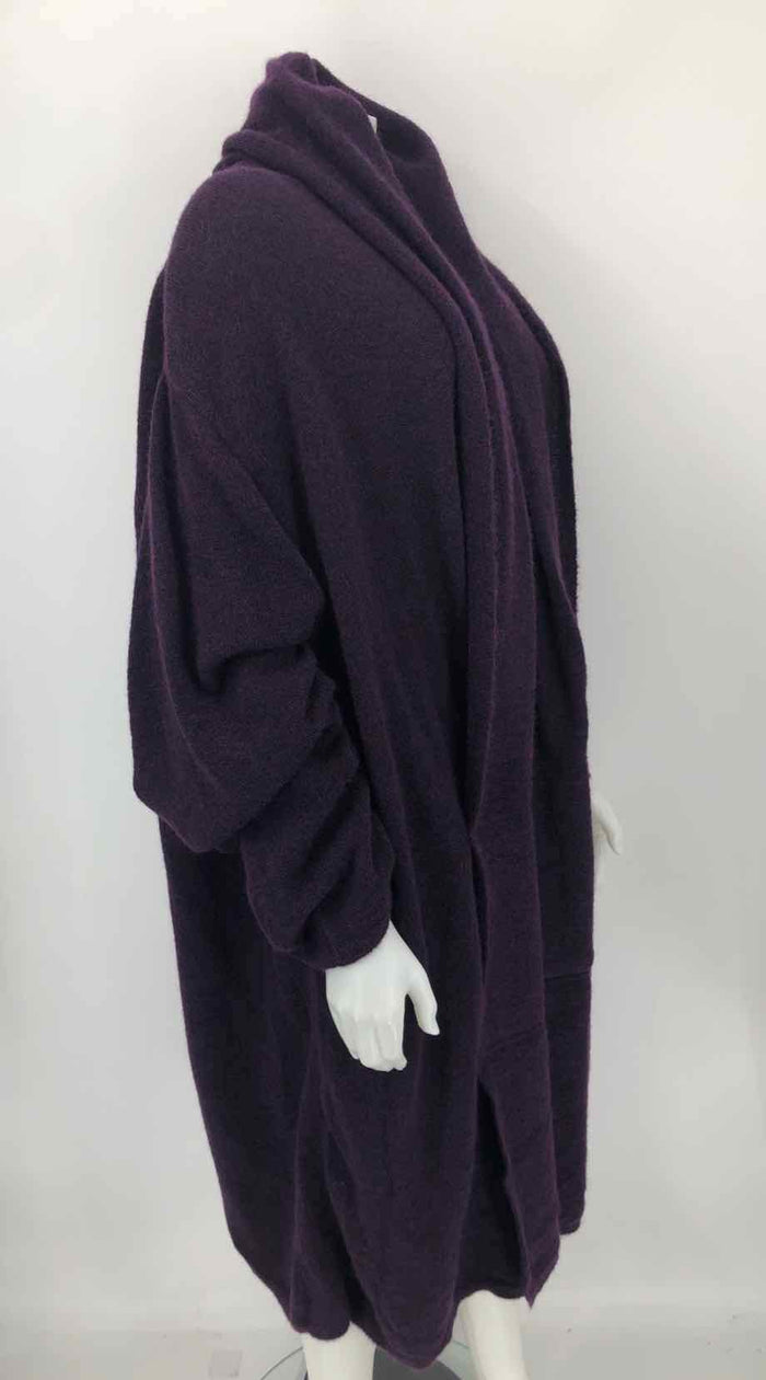 GISPA Purple Wool Blend Made in Italy Wrap Size 2X  (XL) Sweater