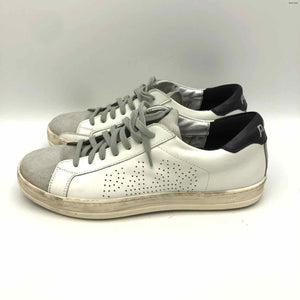 P448 White Gray & Black Leather Sneaker Shoe Size 40 US: 9-1/2 Shoes