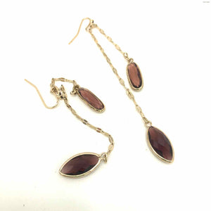 KENDRA SCOTT Purple Goldtone Dangle Two Strands Earrings