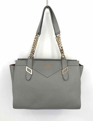VERSACE Gray Gold Pebbled Leather Pre Loved - Has Tag! Purse