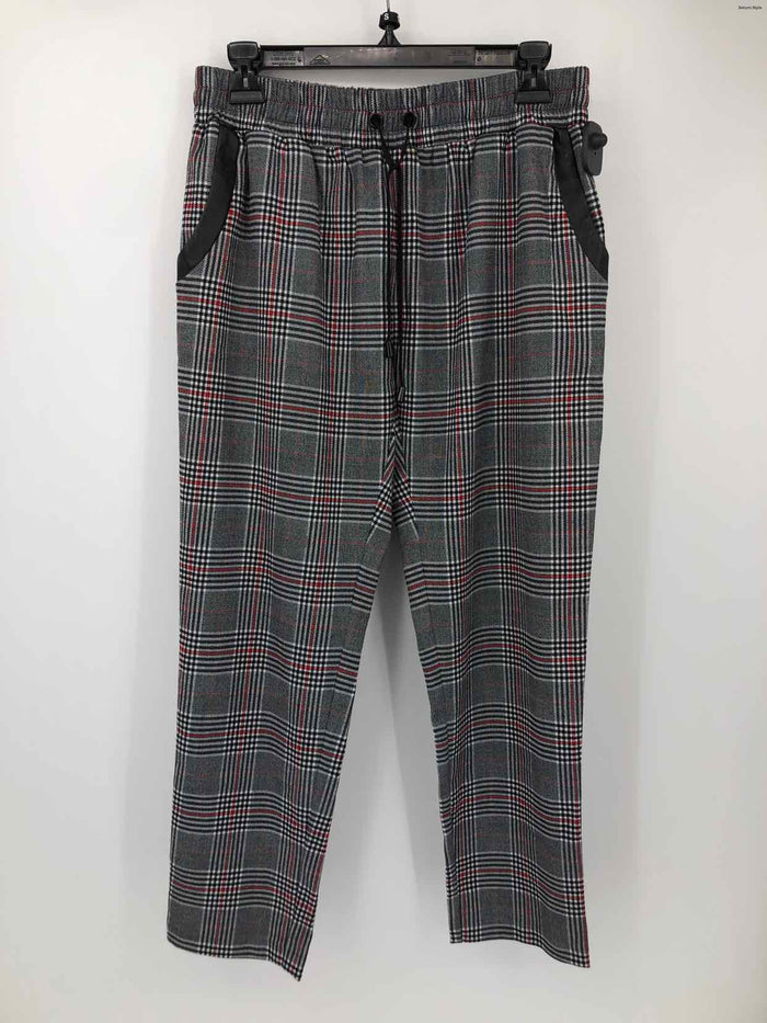 PARKER Black & Red White Grid Size SMALL (S) Pants
