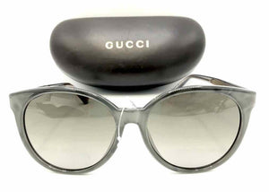 GUCCI Gray Gold Bamboo Sunglasses w/case