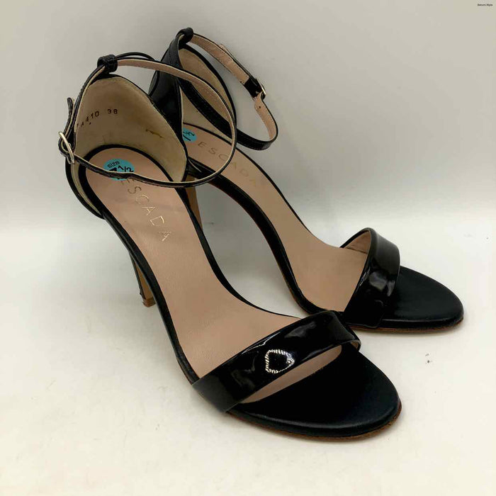 ESCADA Black Patent Leather 4.5" Heels Shoe Size 38 US: 7-1/2 Shoes