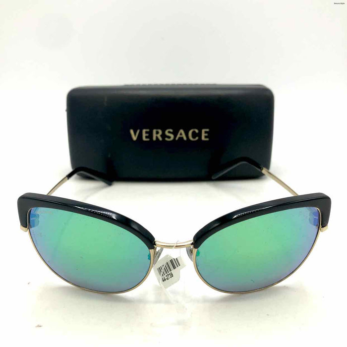 BVLGARI Green Black Pre Loved AS IS Sunglasses w/case