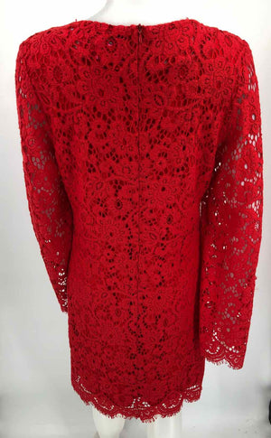 MARCIANO Red Cotton Crochet Longsleeve Size MEDIUM (M) Dress