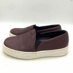 ORCIANI Burgundy White Leather Slip Ons Made in Italy Sneaker Shoes