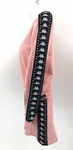 KAPPA Pink Black & White Sweatshirt Shorts Size LARGE  (L) 2PC Set
