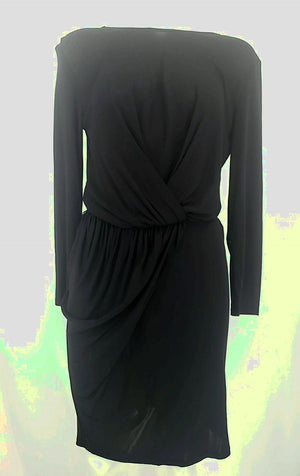 C&T COSTELLO TAGLIAPIETRA Black Ruched Size 4  (S) Dress