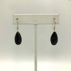 Faceted SS Onyx Ear